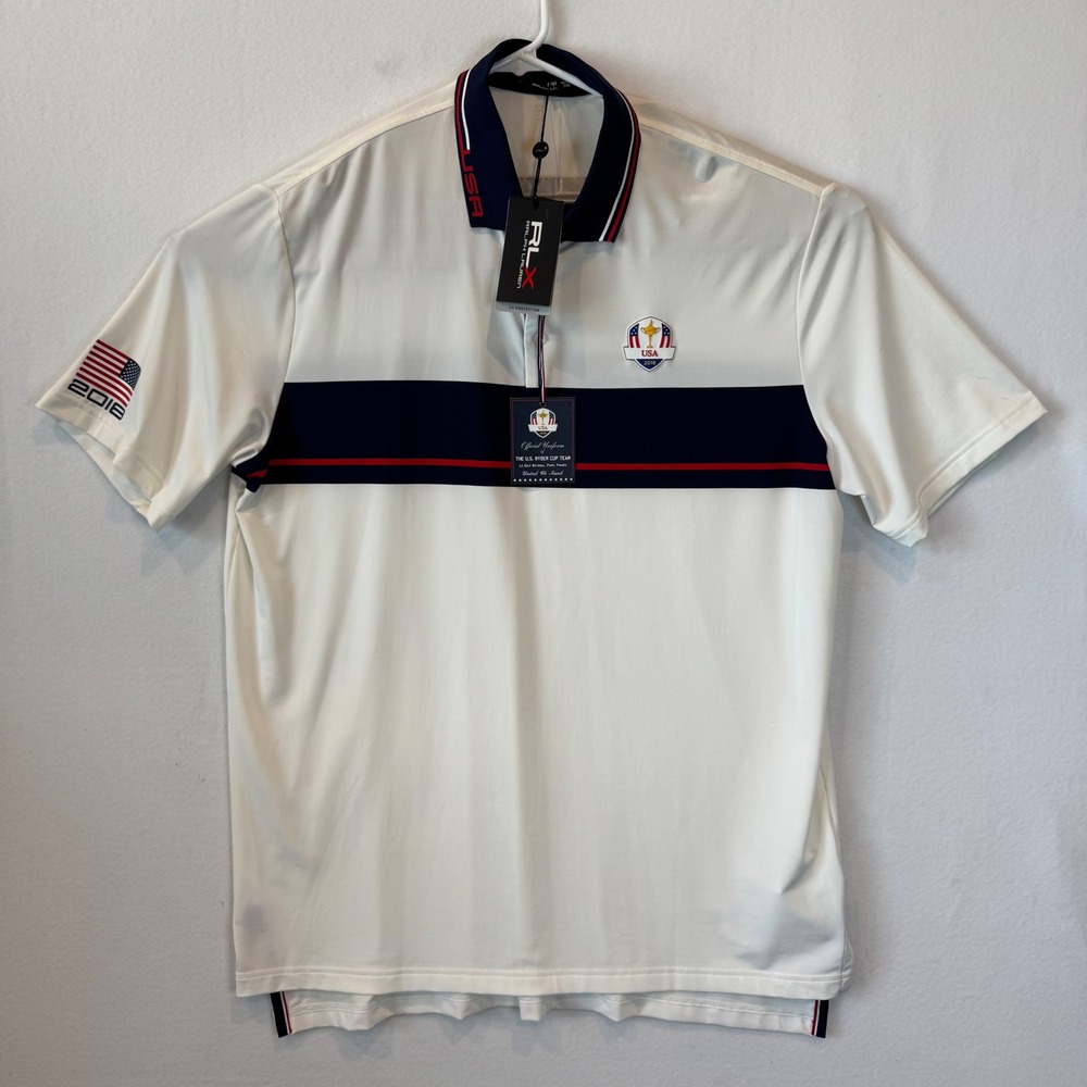 RLX Ralph Lauren Mens Ryder Cup 2018 Team USA Official Uniform Polo Shirt XL NWT